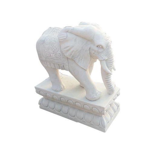 汉白玉小象石雕 淮北汉白玉小象雕塑制作厂的艺术与匠心